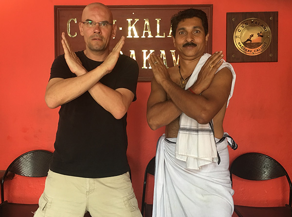 Mit Meister Sunil Kumar in Calicut, Indien, 2018